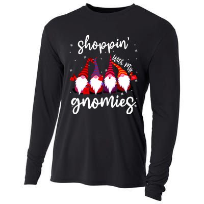 Shopping With My Gnomies Cute Xmas Gnomes Lover Christmas Cooling Performance Long Sleeve Crew