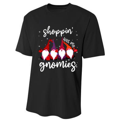 Shopping With My Gnomies Cute Xmas Gnomes Lover Christmas Performance Sprint T-Shirt