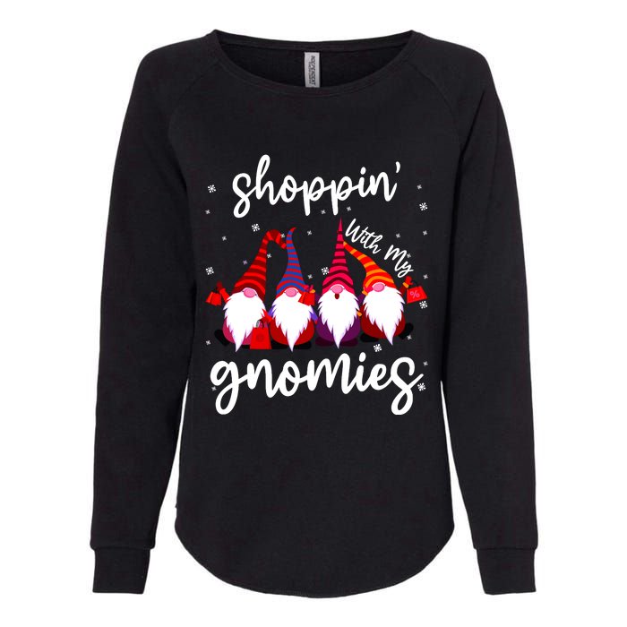 Shopping With My Gnomies Cute Xmas Gnomes Lover Christmas Womens California Wash Sweatshirt