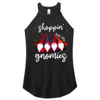 Shopping With My Gnomies Cute Xmas Gnomes Lover Christmas Women's Perfect Tri Rocker Tank