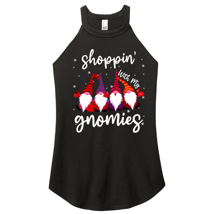 Shopping With My Gnomies Cute Xmas Gnomes Lover Christmas Women's Perfect Tri Rocker Tank