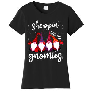 Shopping With My Gnomies Cute Xmas Gnomes Lover Christmas Women's T-Shirt