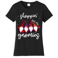 Shopping With My Gnomies Cute Xmas Gnomes Lover Christmas Women's T-Shirt