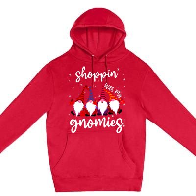 Shopping With My Gnomies Cute Xmas Gnomes Lover Christmas Premium Pullover Hoodie