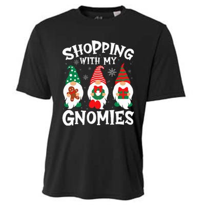 Shopping With My Gnomies Hanging Out Funny Christmas Family Cooling Performance Crew T-Shirt