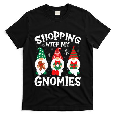 Shopping With My Gnomies Hanging Out Funny Christmas Family T-Shirt