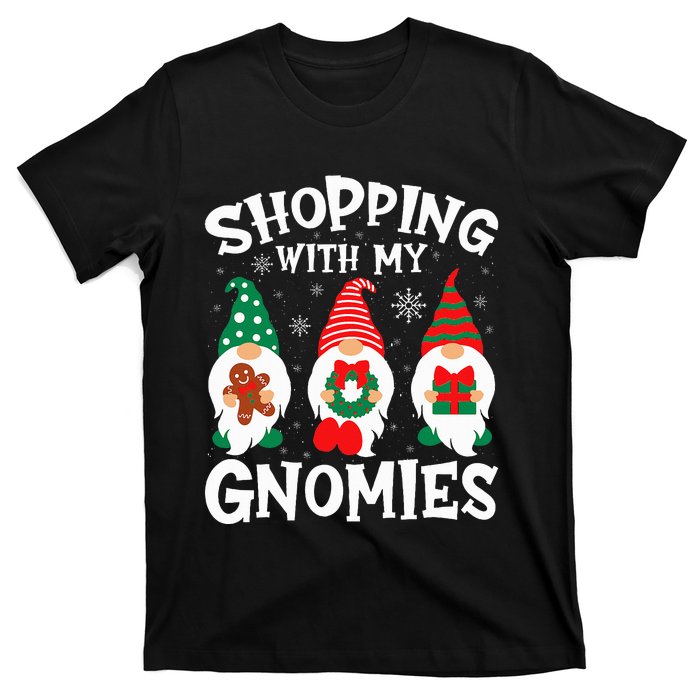 Shopping With My Gnomies Hanging Out Funny Christmas Family T-Shirt