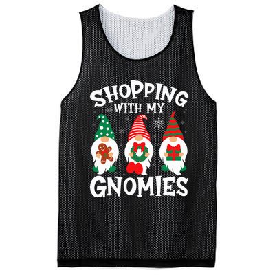 Shopping With My Gnomies Hanging Out Funny Christmas Family Mesh Reversible Basketball Jersey Tank