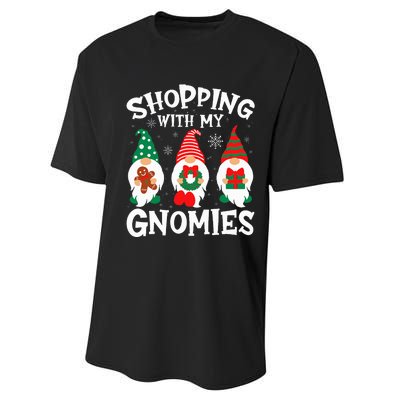 Shopping With My Gnomies Hanging Out Funny Christmas Family Performance Sprint T-Shirt