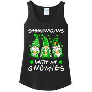 Shenanigans With My Gnomies Shamrock Happy St Patricks Day Ladies Essential Tank