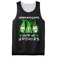 Shenanigans With My Gnomies Shamrock Happy St Patricks Day Mesh Reversible Basketball Jersey Tank