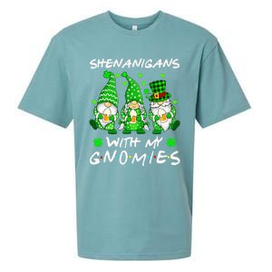 Shenanigans With My Gnomies Shamrock Happy St Patricks Day Sueded Cloud Jersey T-Shirt