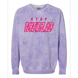 Stay Wild Merch Ben Azelart Pink Colorblast Crewneck Sweatshirt