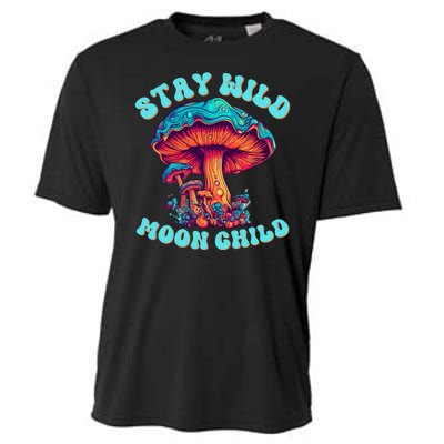 Stay Wild Moon Child Colorful TieDye Psychedelic LSD Magic Mushrooms Pop Culture Cooling Performance Crew T-Shirt