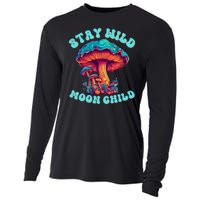 Stay Wild Moon Child Colorful TieDye Psychedelic LSD Magic Mushrooms Pop Culture Cooling Performance Long Sleeve Crew