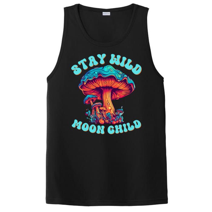 Stay Wild Moon Child Colorful TieDye Psychedelic LSD Magic Mushrooms Pop Culture PosiCharge Competitor Tank