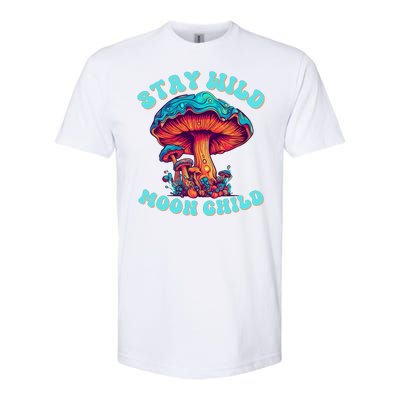 Stay Wild Moon Child Colorful TieDye Psychedelic LSD Magic Mushrooms Pop Culture Softstyle CVC T-Shirt