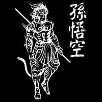 Sun Wukong Monkey King Chinese Characters Letters Youth Performance Sprint T-Shirt