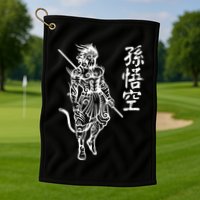 Sun Wukong Monkey King Chinese Characters Letters Golf Towel