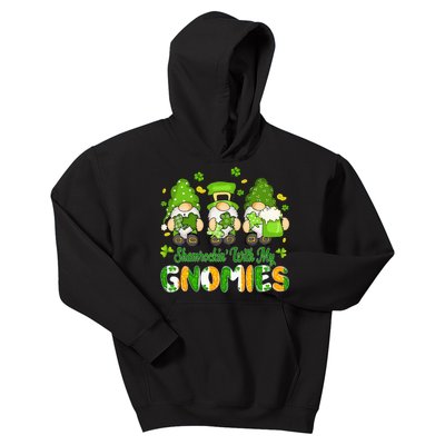 Shamrockin' With My Gnomies green St Patricks Day Kids Hoodie