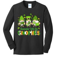 Shamrockin' With My Gnomies green St Patricks Day Kids Long Sleeve Shirt