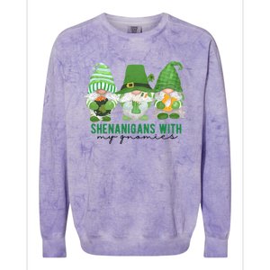 Shenanigans With My Gnomies Cute Colorblast Crewneck Sweatshirt