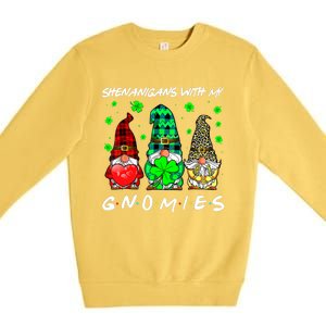 Shenanigans With My Gnomies Shamrock St Patrick's Day Gnome Premium Crewneck Sweatshirt