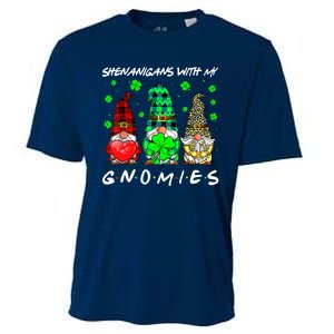 Shenanigans With My Gnomies Shamrock St Patrick's Day Gnome Cooling Performance Crew T-Shirt