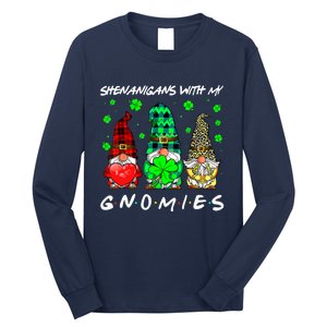 Shenanigans With My Gnomies Shamrock St Patrick's Day Gnome Long Sleeve Shirt