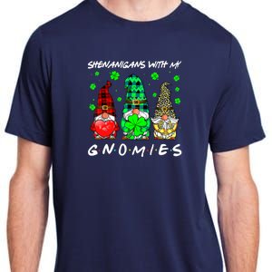 Shenanigans With My Gnomies Shamrock St Patrick's Day Gnome Adult ChromaSoft Performance T-Shirt