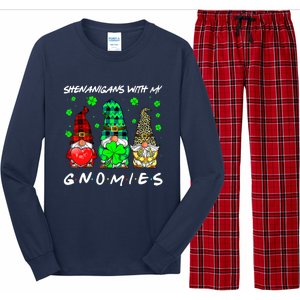 Shenanigans With My Gnomies Shamrock St Patrick's Day Gnome Long Sleeve Pajama Set