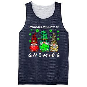 Shenanigans With My Gnomies Shamrock St Patrick's Day Gnome Mesh Reversible Basketball Jersey Tank