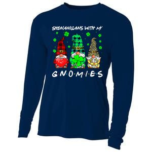 Shenanigans With My Gnomies Shamrock St Patrick's Day Gnome Cooling Performance Long Sleeve Crew