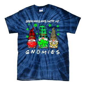 Shenanigans With My Gnomies Shamrock St Patrick's Day Gnome Tie-Dye T-Shirt