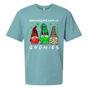 Shenanigans With My Gnomies Shamrock St Patrick's Day Gnome Sueded Cloud Jersey T-Shirt