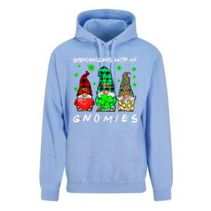 Shenanigans With My Gnomies Shamrock St Patrick's Day Gnome Unisex Surf Hoodie