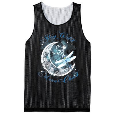 Stay Wild Moon ChildDragonfly Hippie Gift Mesh Reversible Basketball Jersey Tank