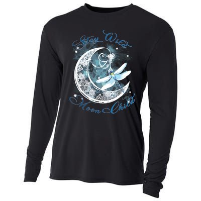 Stay Wild Moon ChildDragonfly Hippie Gift Cooling Performance Long Sleeve Crew