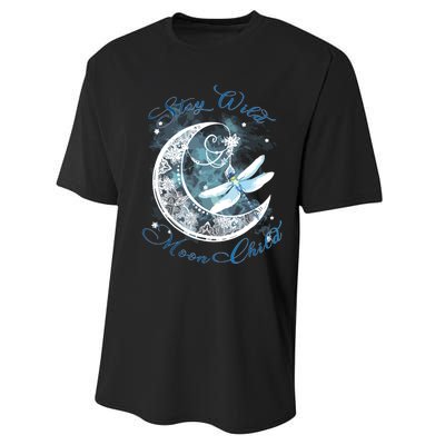 Stay Wild Moon ChildDragonfly Hippie Gift Performance Sprint T-Shirt