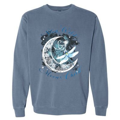 Stay Wild Moon ChildDragonfly Hippie Gift Garment-Dyed Sweatshirt