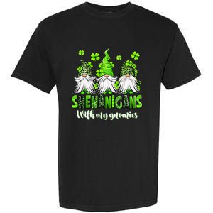 Shenanigans With My Gnomies St Patrick's Day Gnome Shamrock Garment-Dyed Heavyweight T-Shirt