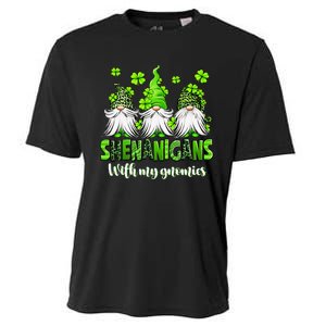 Shenanigans With My Gnomies St Patrick's Day Gnome Shamrock Cooling Performance Crew T-Shirt