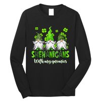 Shenanigans With My Gnomies St Patrick's Day Gnome Shamrock Long Sleeve Shirt