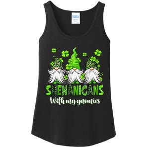 Shenanigans With My Gnomies St Patrick's Day Gnome Shamrock Ladies Essential Tank