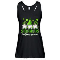 Shenanigans With My Gnomies St Patrick's Day Gnome Shamrock Ladies Essential Flowy Tank