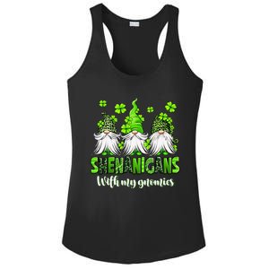 Shenanigans With My Gnomies St Patrick's Day Gnome Shamrock Ladies PosiCharge Competitor Racerback Tank