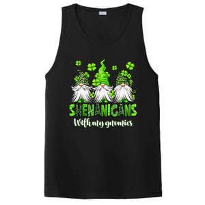 Shenanigans With My Gnomies St Patrick's Day Gnome Shamrock PosiCharge Competitor Tank