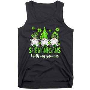 Shenanigans With My Gnomies St Patrick's Day Gnome Shamrock Tank Top