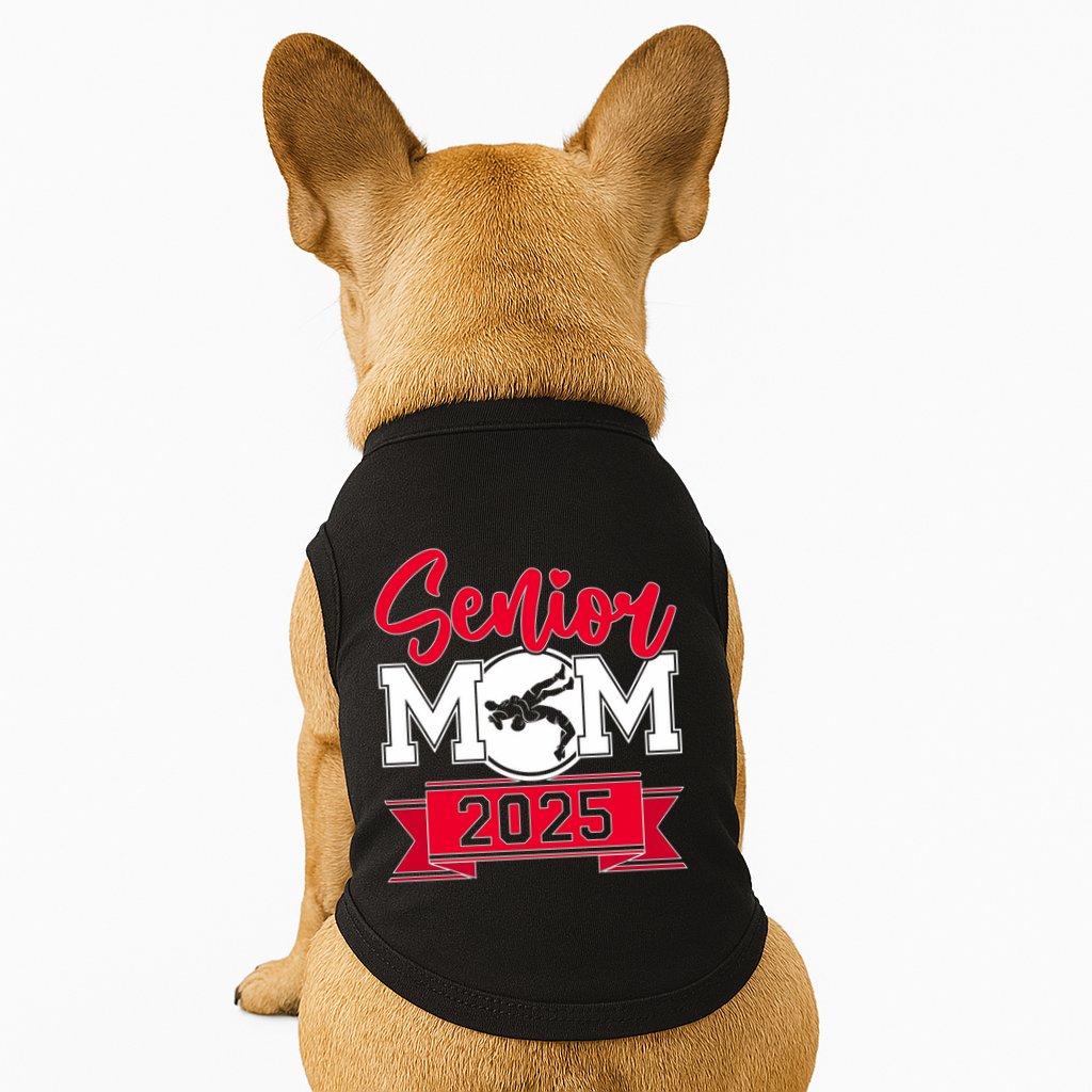 Senior Wrestling Mom Class Of 2025 Graduation Gift Doggie Tank