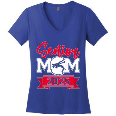 Senior Wrestling Mom Class Of 2025 Graduation Gift Women's V-Neck T-Shirt